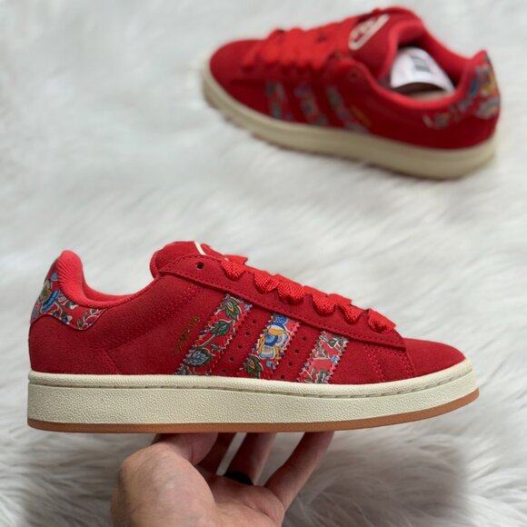 Adidas Campus 00s Liberty London Semi Lucid Red Womens JS1330 NEW Multi Sz - Picture 1 of 4